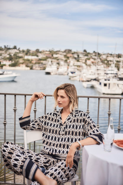 Joseph Ribkoff Top 261057 Midnight Blue/Multi