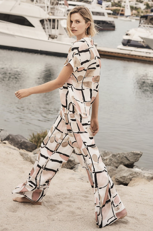 Joseph Ribkoff Pant 261198 Vanille/Mehrfarbig