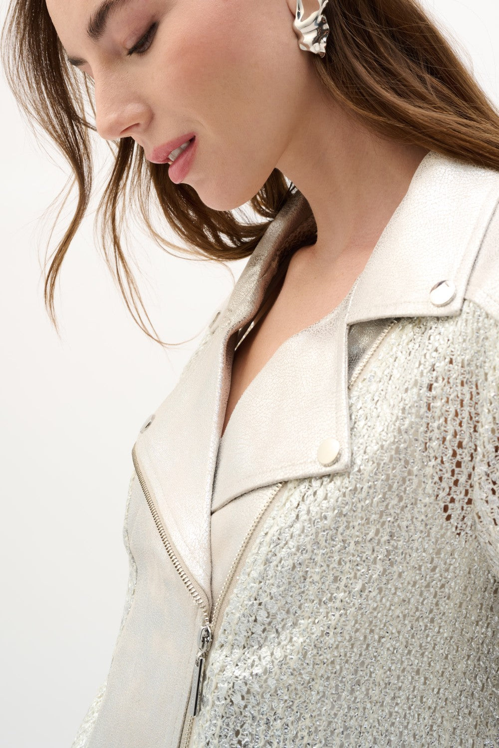 Joseph Ribkoff Jacket 262902 Champagne/Silver – Belle Mia Boutique