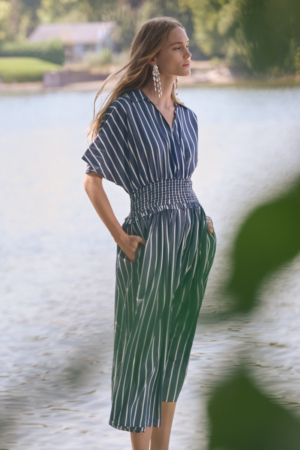 Joseph Ribkoff Kleid 262912 Blau/Weiß