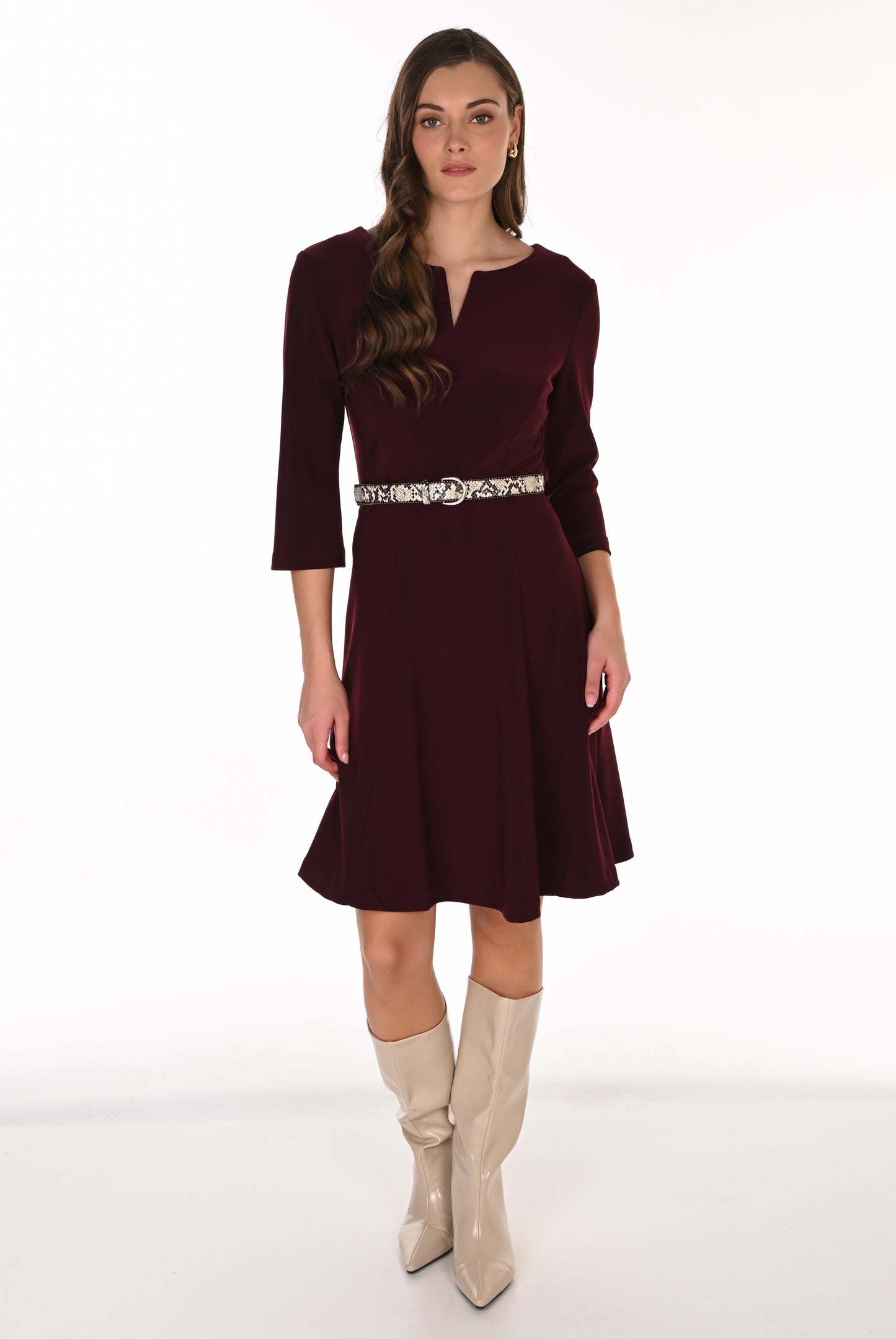 Frank Lyman Dress 263023 Black Cherry