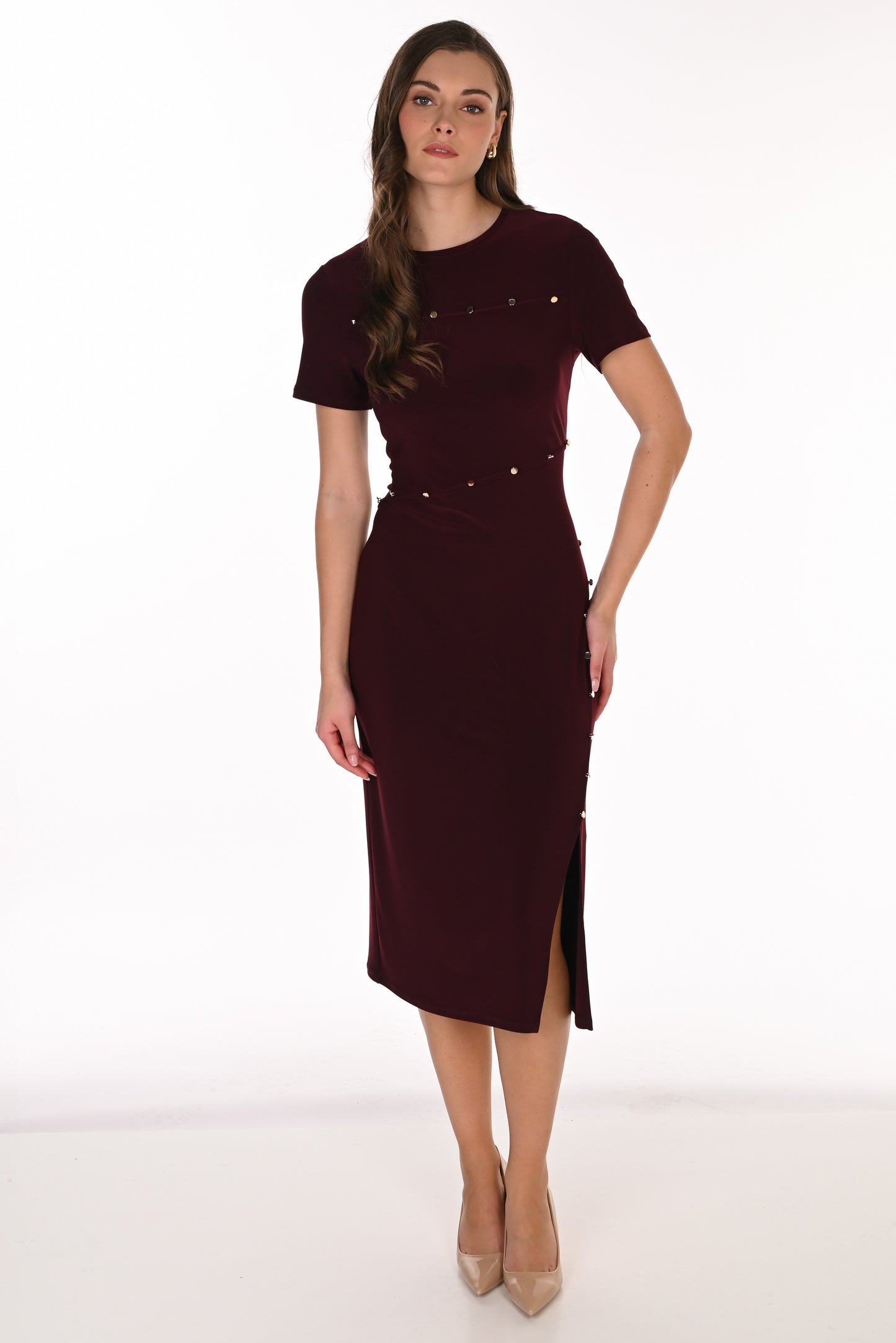 Frank Lyman Dress 263029 Black Cherry