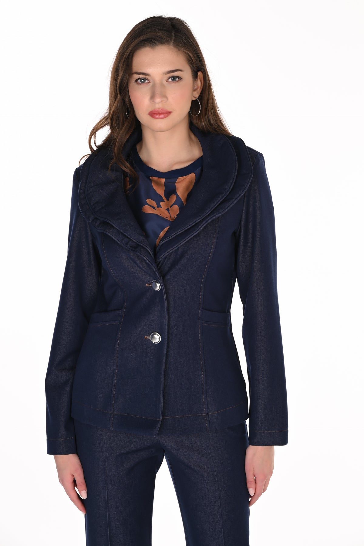 Frank Lyman Denim Jacket 263139 Dark Blue