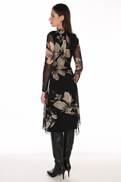 Frank Lyman Dress 263440 Black/Taupe