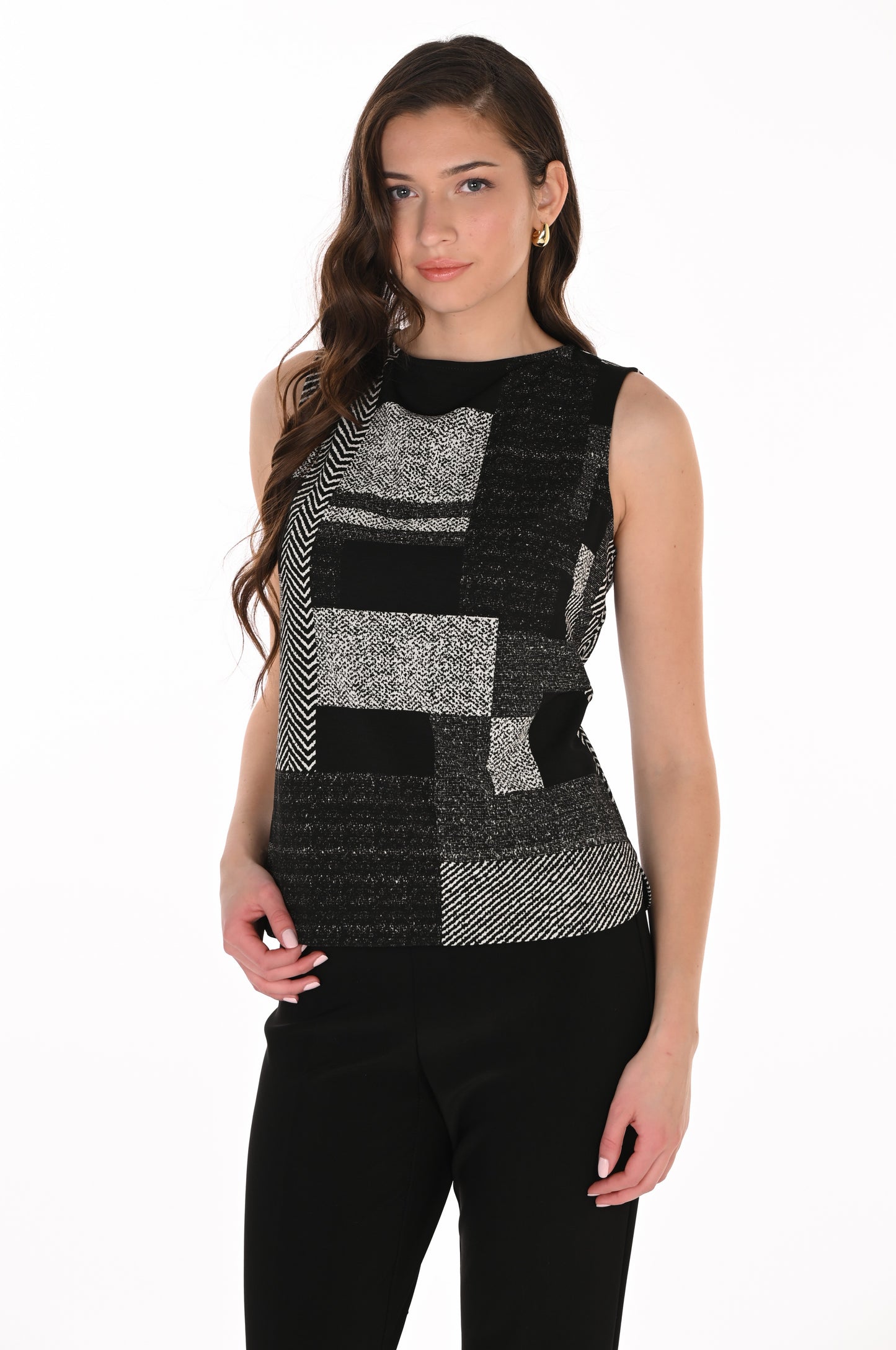 Frank Lyman Top 263456 Black/Cream