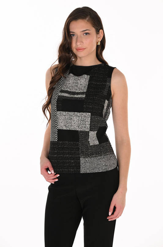 Frank Lyman Top 263456 Black/Cream