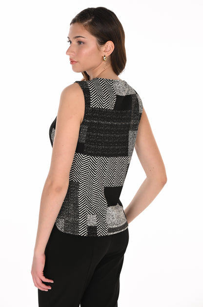 Frank Lyman Top 263456 Black/Cream