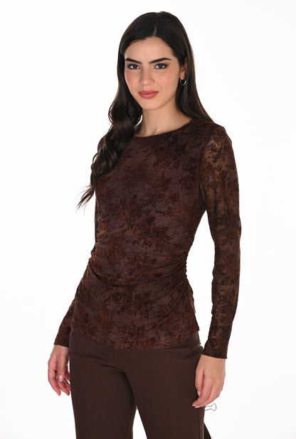 Frank Lyman Top 263462 Coffee