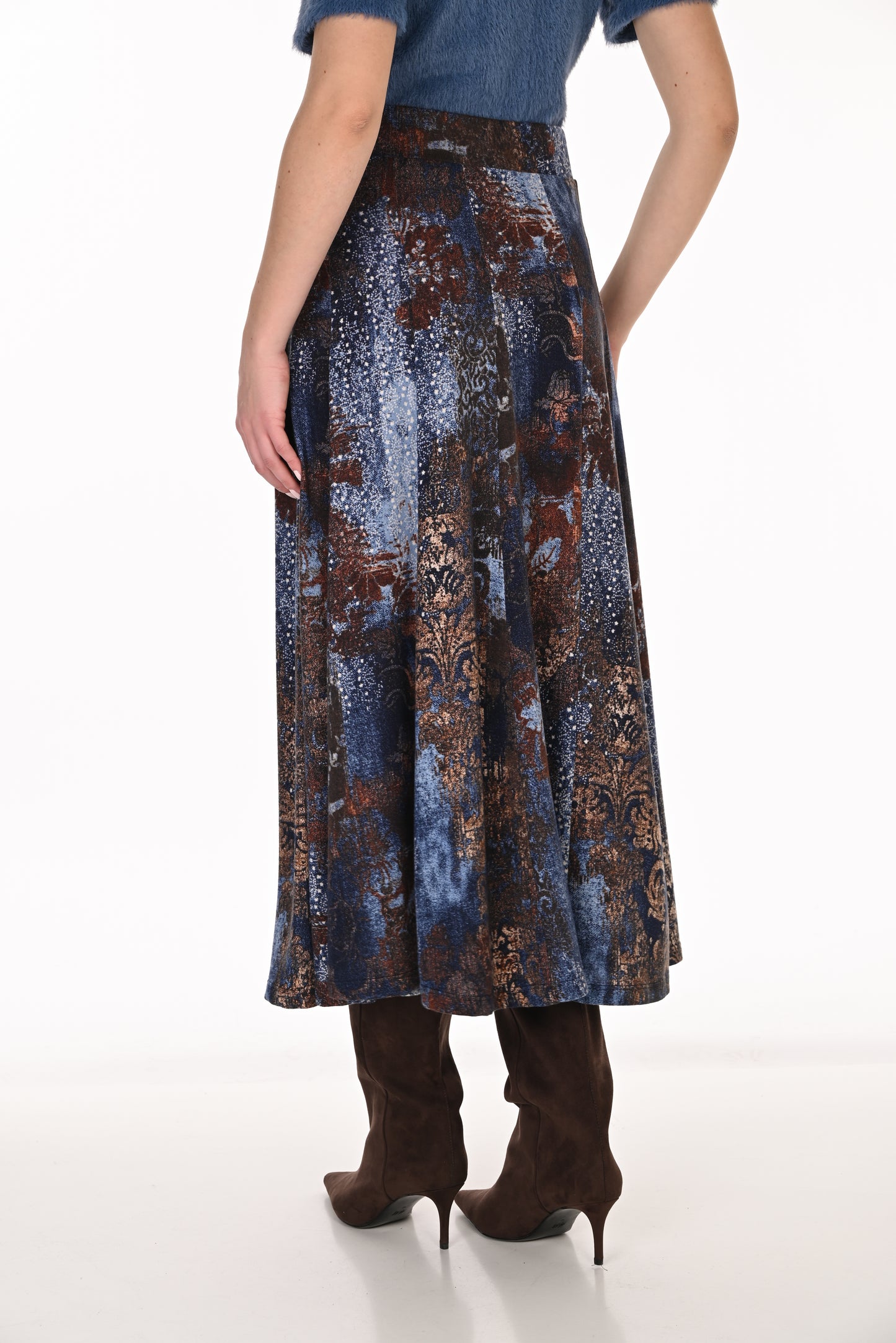 Frank Lyamn Skirt 263478 Blue/Brown