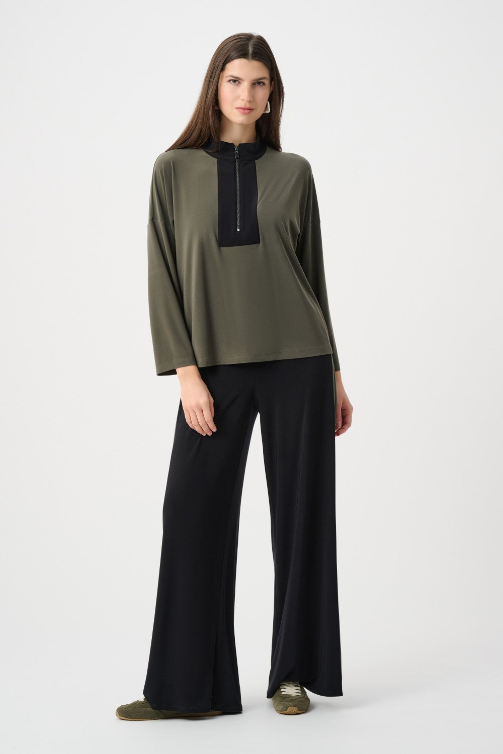 Joseph Ribkoff Top 263606 Avocado/Black