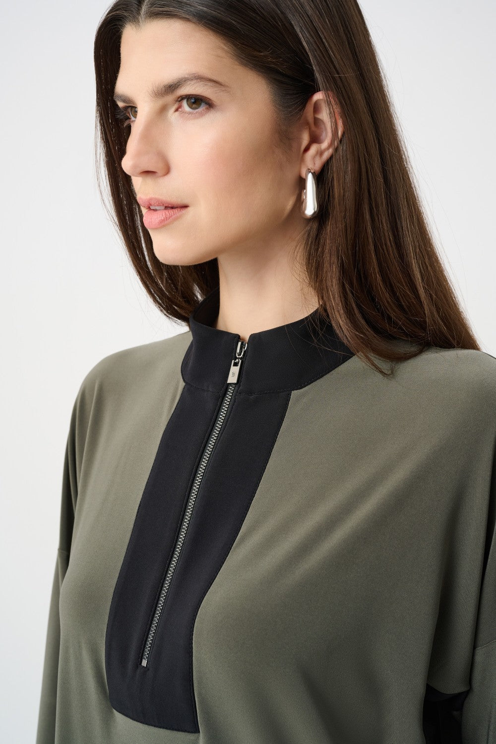 Joseph Ribkoff Top 263606 Avocado/Black