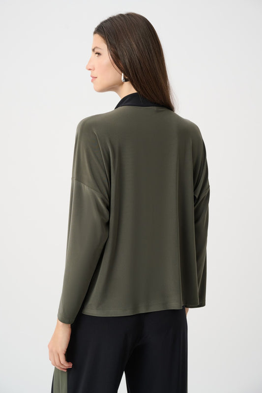 Joseph Ribkoff Top 263606 Avocado/Black
