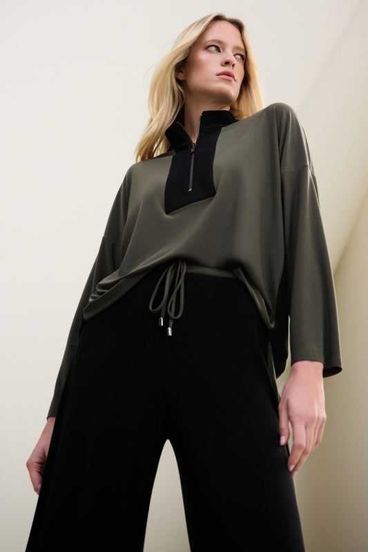 Joseph Ribkoff Top 263606 Avocado/Black