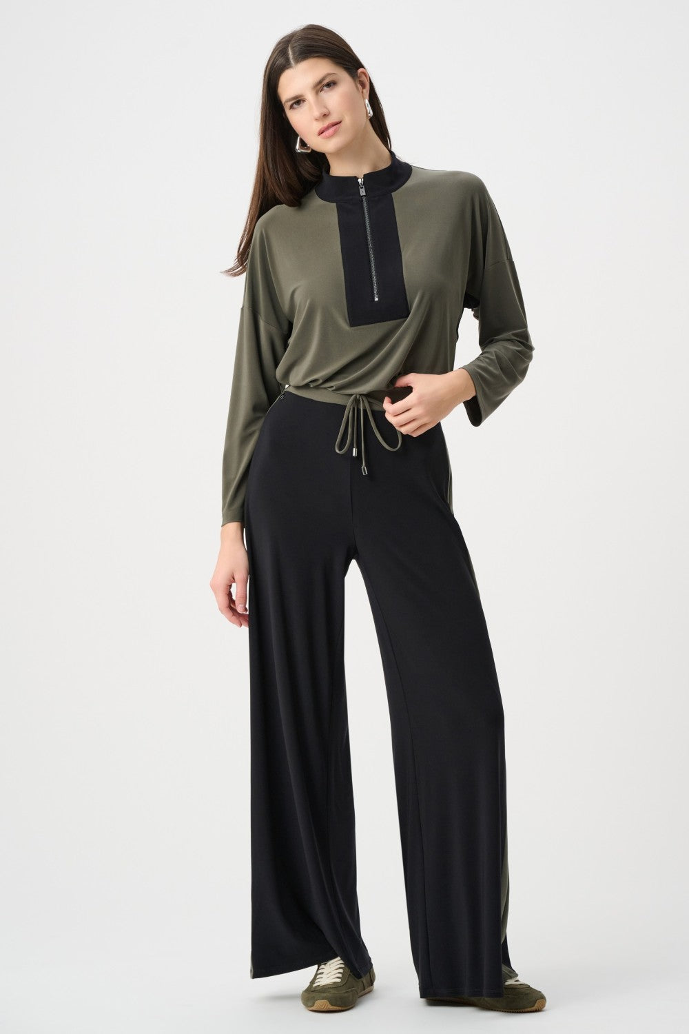 Joseph Ribkoff pant 263607 Black/Avocado