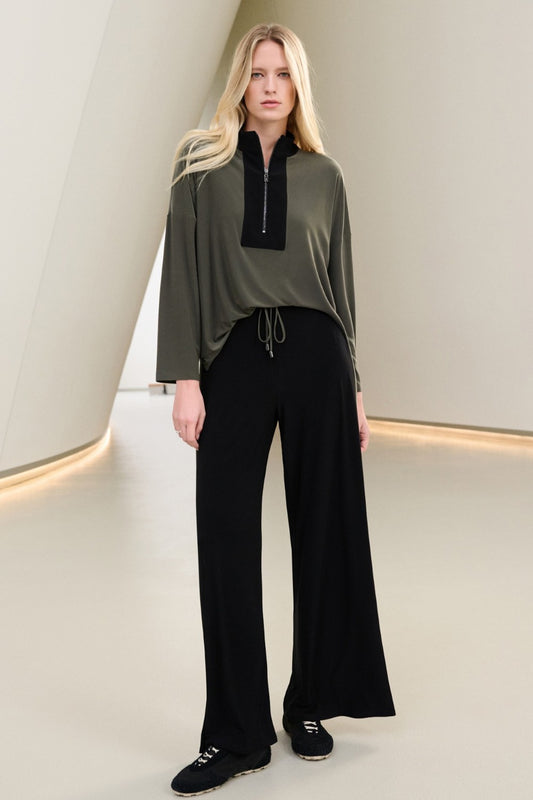 Joseph Ribkoff pant 263607 Black/Avocado