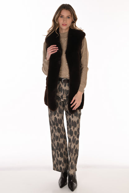 Frabk Lyman Denim Pant 263703 Leopard