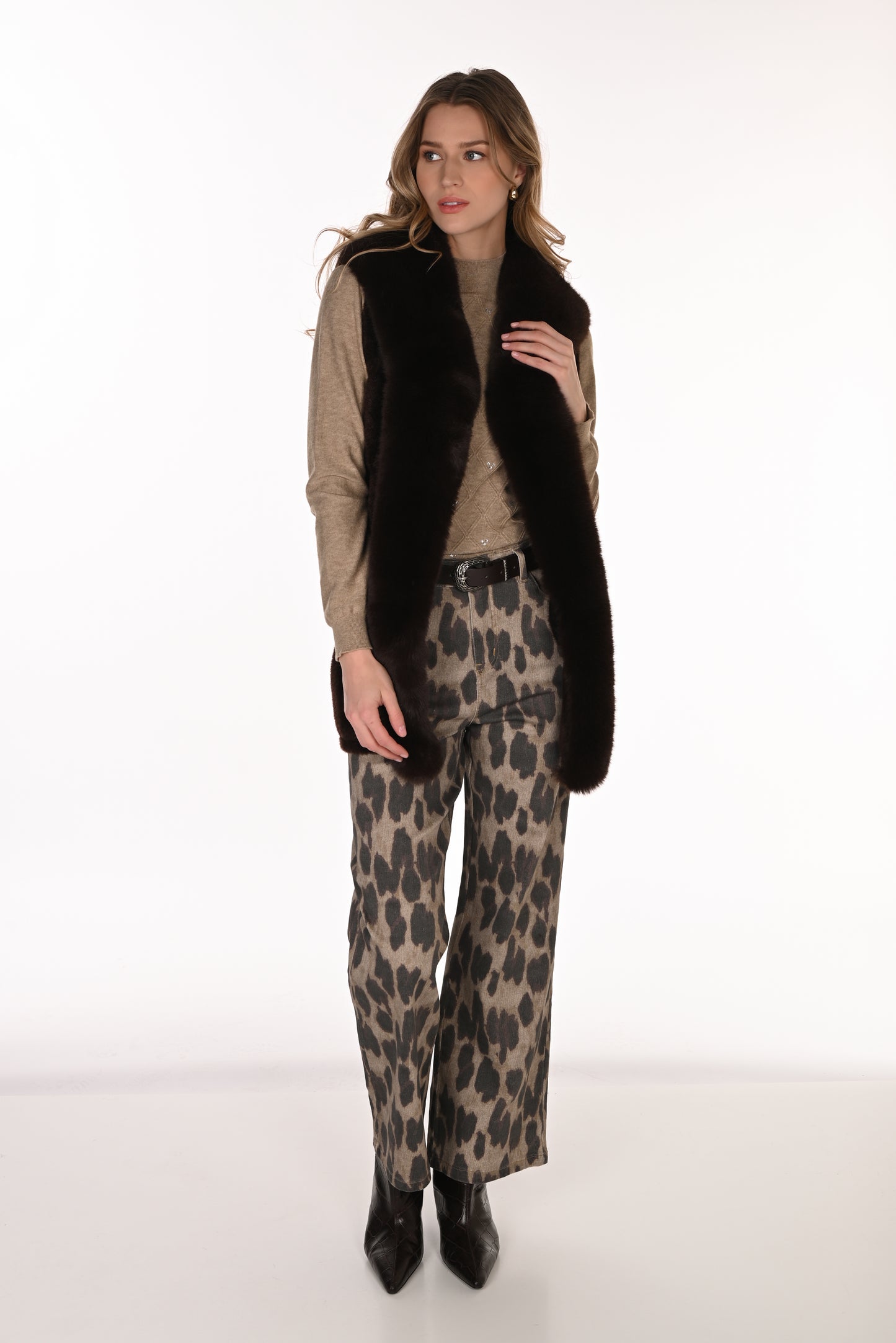 Frabk Lyman Denim Pant 263703 Leopard