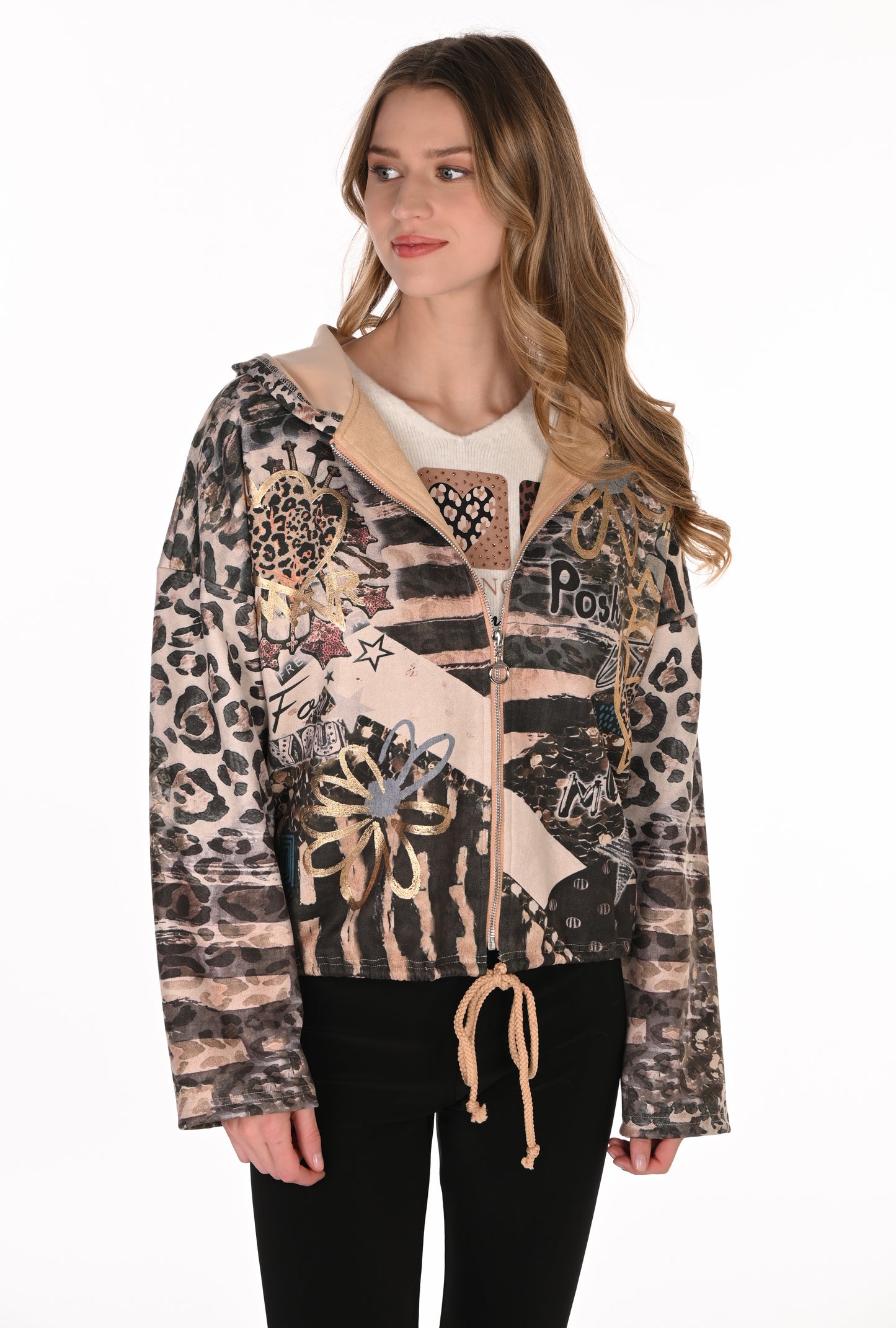 Frank Lyman Jacket 263707 Leopard/Gold