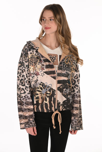 Frank Lyman Jacket 263707 Leopard/Gold