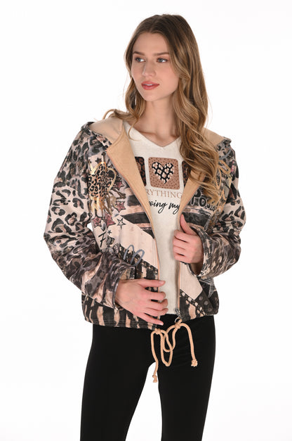 Frank Lyman Jacket 263707 Leopard/Gold