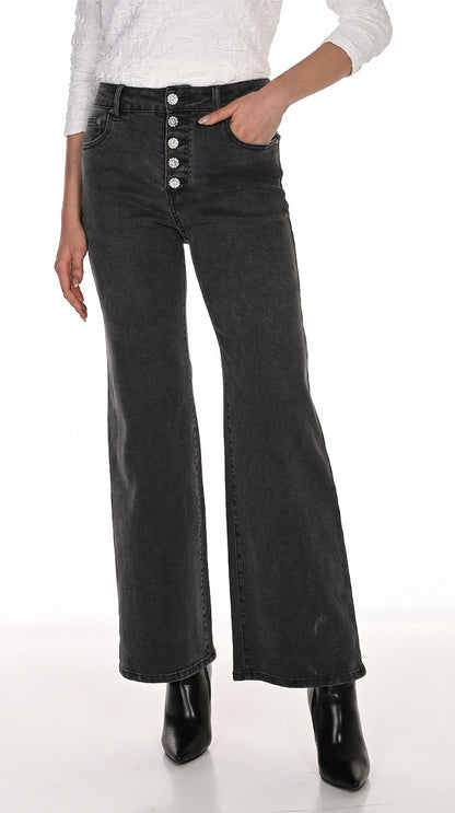 Frank Lyman Women’s High-Rise Wide-Leg Jeans 263752