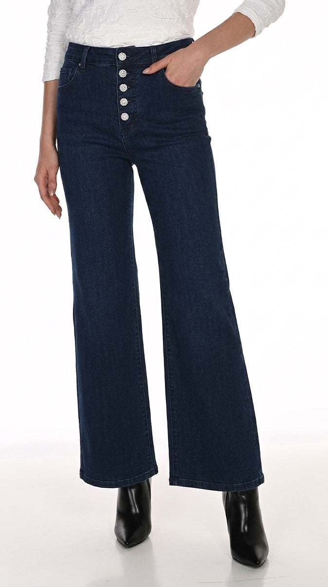Frank Lyman Women’s High-Rise Wide-Leg Jeans 263752