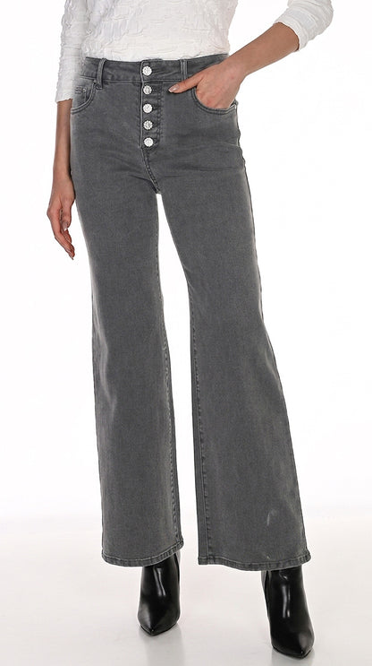 Frank Lyman Women’s High-Rise Wide-Leg Jeans 263752