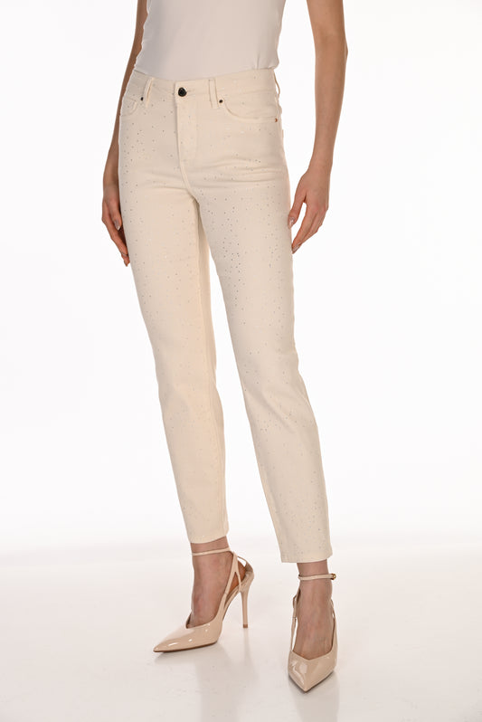 Frank Lyman Women’s High-Rise Slim Ankle Jeans 263757 – Beige