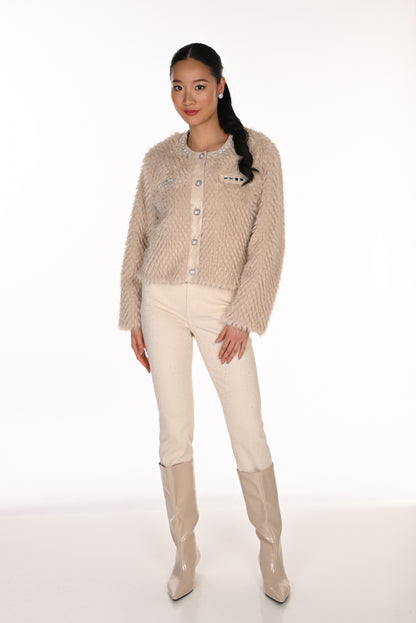 Frank Lyman Women’s High-Rise Slim Ankle Jeans 263757 – Beige