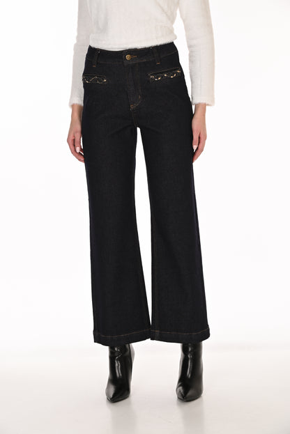 Frank Lyman Denim Pant 263768 Dark Blue