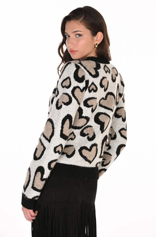 Frank Lyman Sweater 263779 Black/Off-White