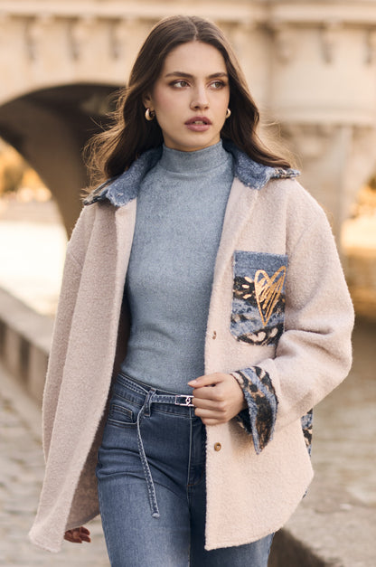 Frank Lyman Jacket 263788 Oat/Blue
