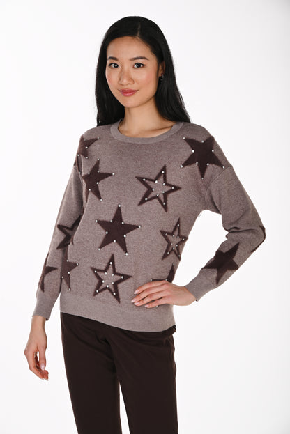 Frank Lyman Sweater 264812 Taupe/Mocha