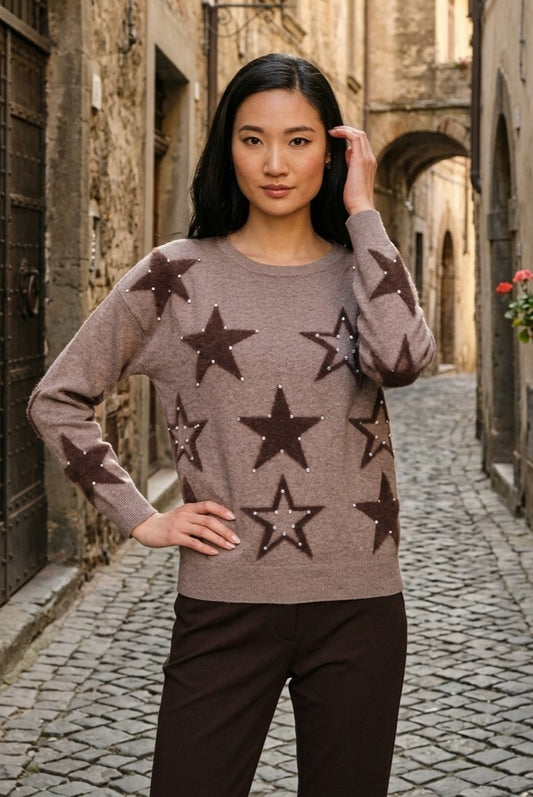 Frank Lyman Sweater 264812 Taupe/Mocha