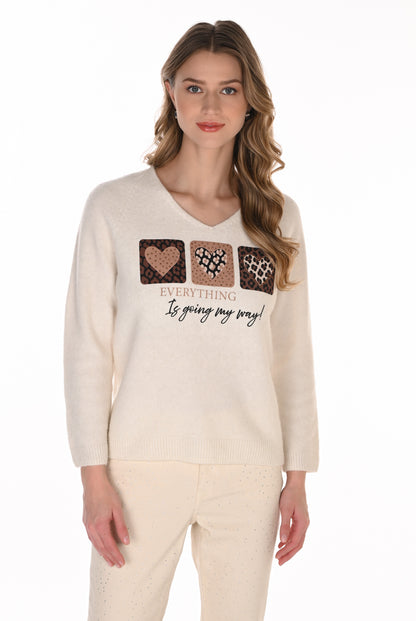 Frank Lyman Sweater 264813 Winter White