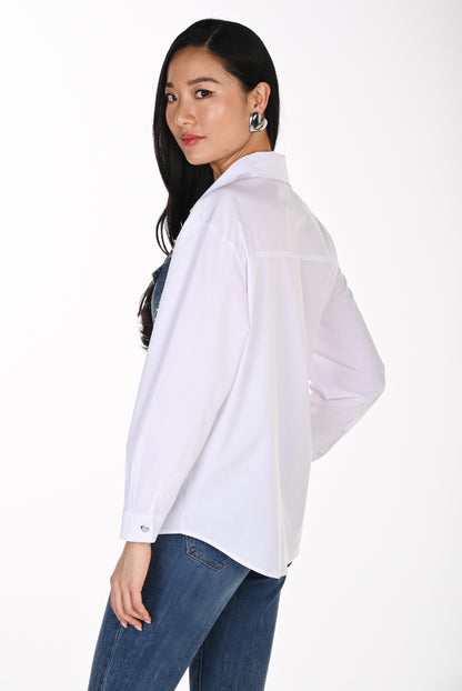 Frank Lyman Blouse 264854 Off-White/Blue