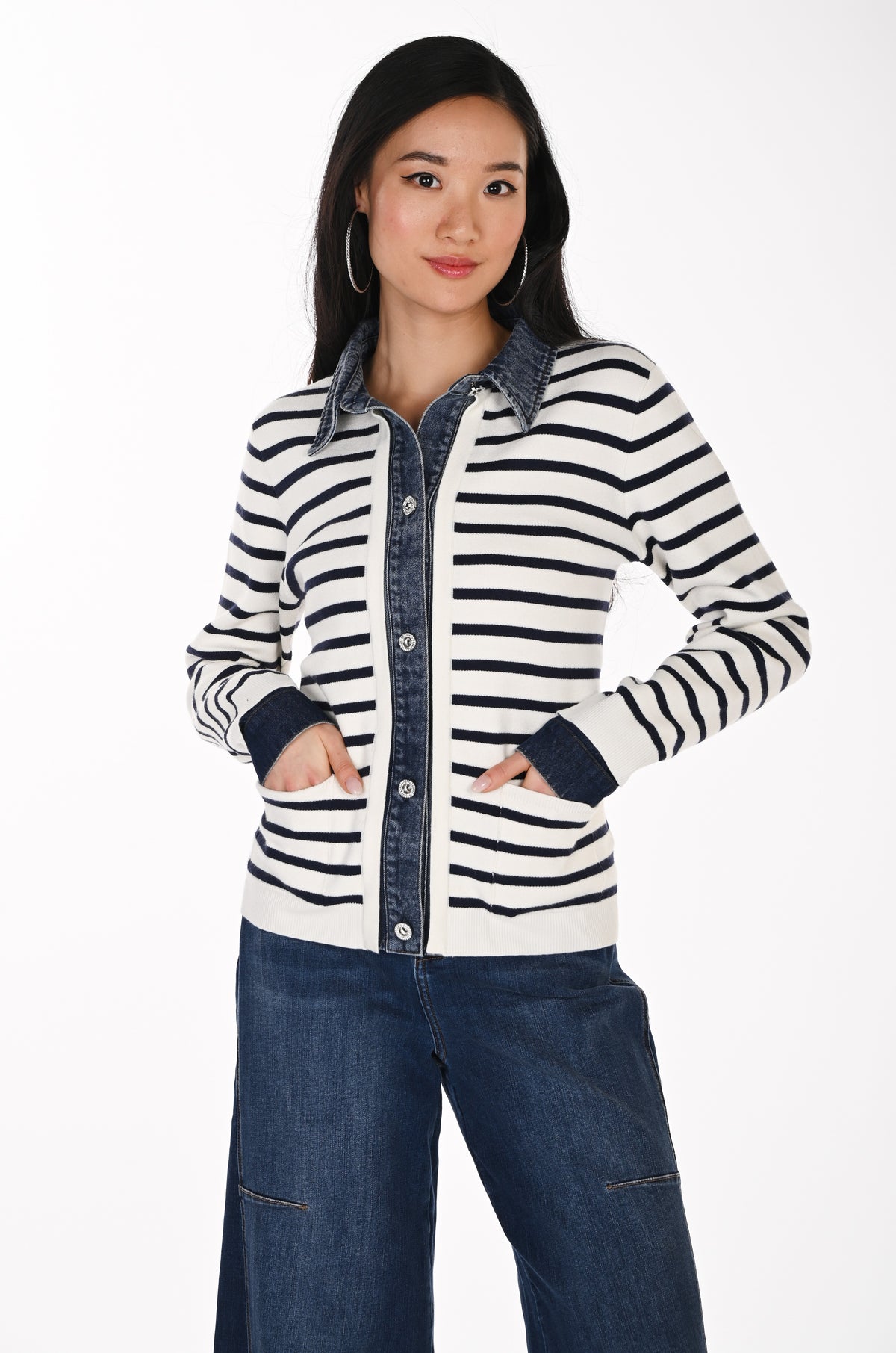 Frank Lyman Jacket 264855 Off-White/Navy