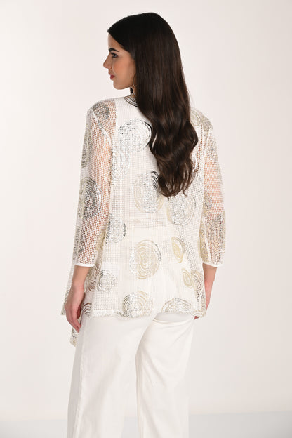 Frank Lyman Throw-Over 266121 Off White/Gold