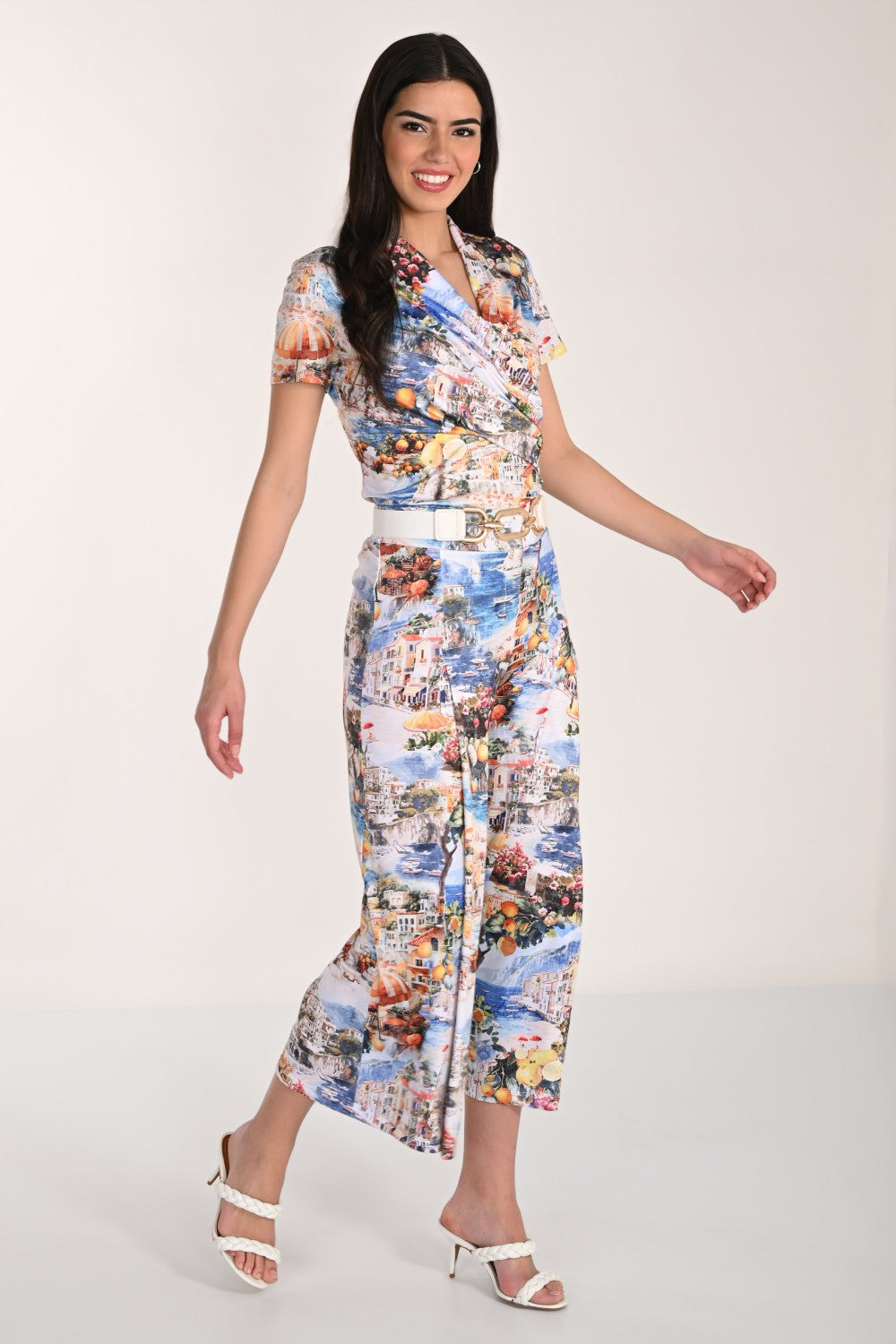 Frank Lyman Pant 266127 Blue/Yellow