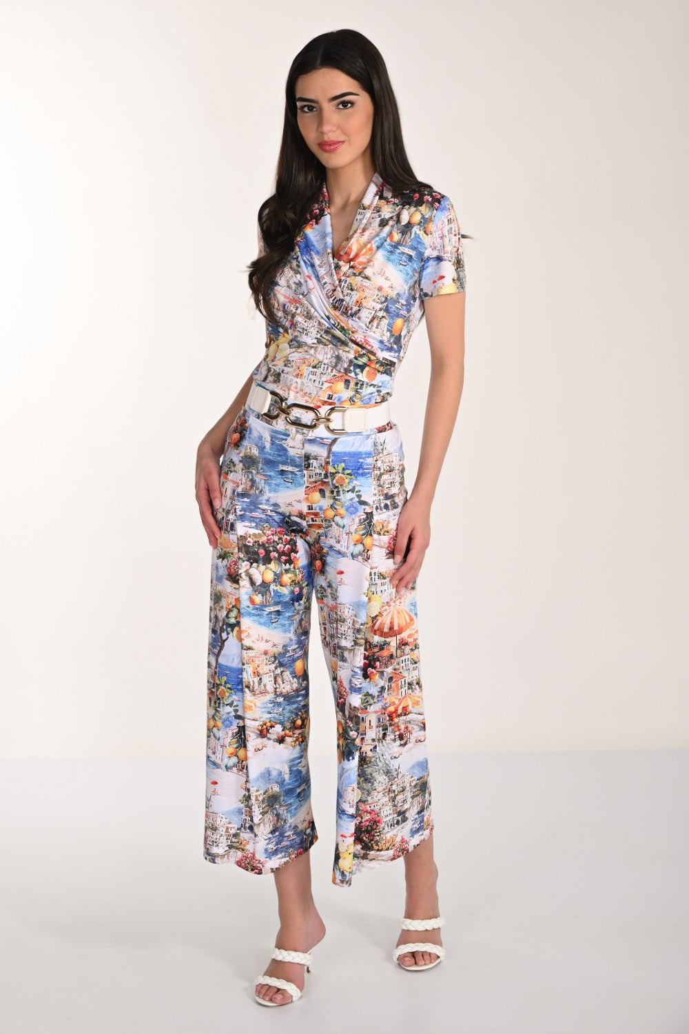 Frank Lyman Pant 266127 Blue/Yellow