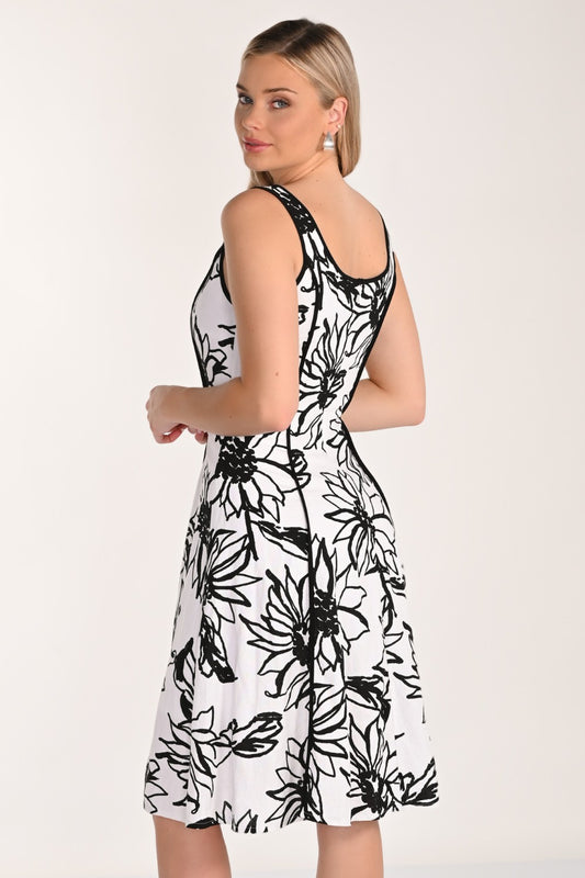 Frank Lyman Dress 266141 Off-White/Black