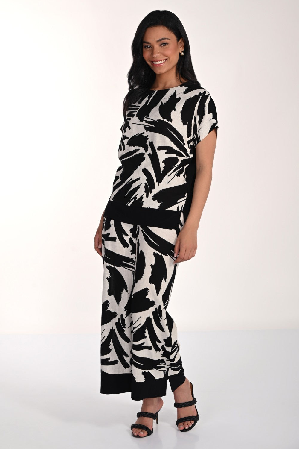 Frank Lyman Pant 266310 Black/Natural