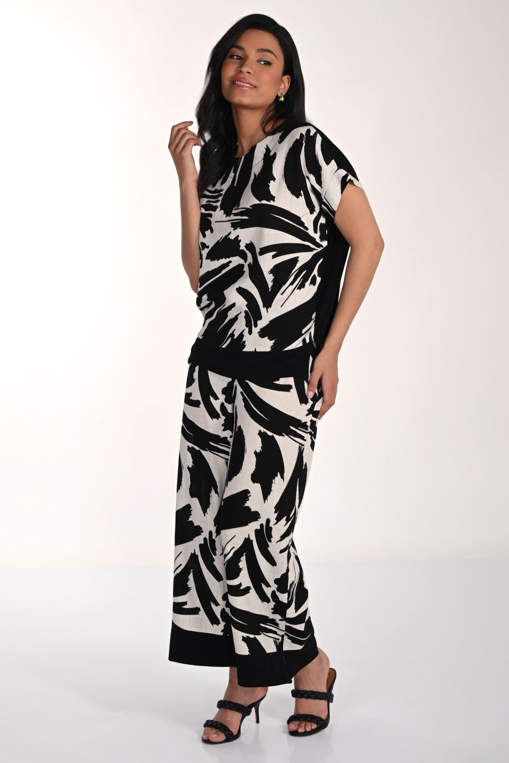 Frank Lyman Pant 266310 Black/Natural