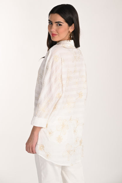 Frank Lyman blouse 266315 Off-White/Gold