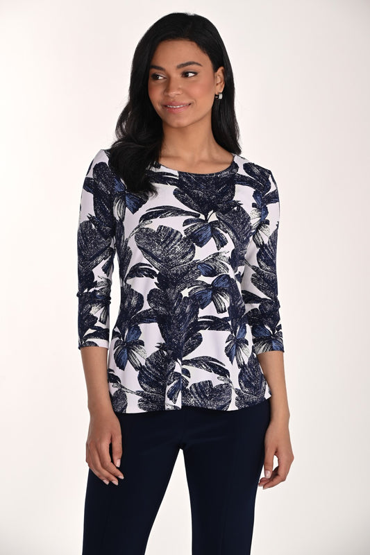 Frank Lyman Top 266341 Midnight/Off-White