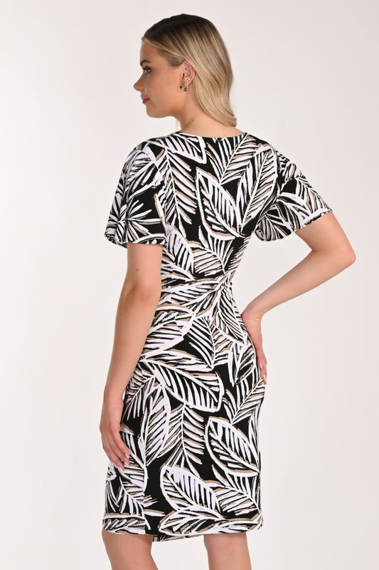 Frank Lyman Dress 266407 Black/ Beige