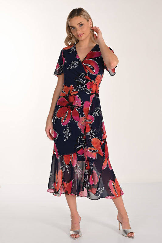 Frank Lyman Kleid 266440 Indigo/Magenta