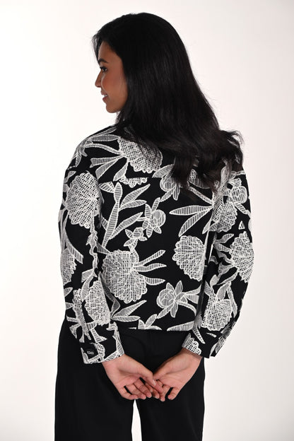 Frank Lyman Jacket 266515 Black/ Off White