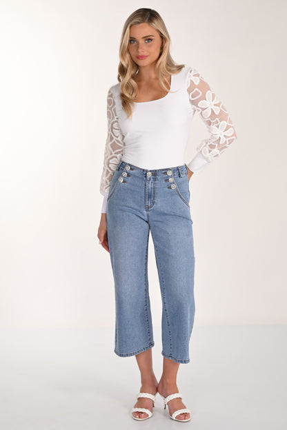 Frank Lyman Denim Pant 266523 Blue