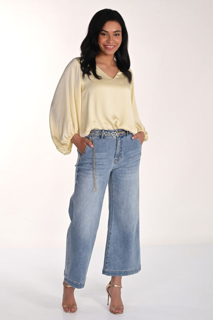 Frank Lyman Denim Pant 266538 Blue